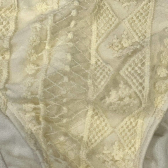 XHILARATION Bikini Large NWOT Blue Tribal Crochet Strappy - Picture 4 of 7